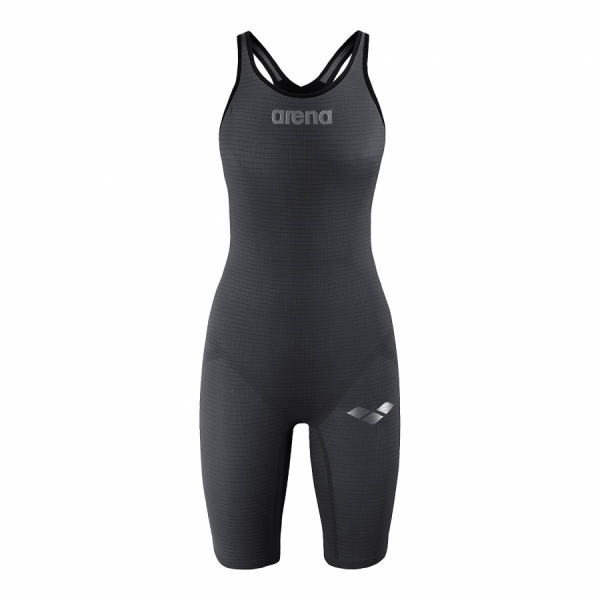 Arena Carbon Pro Closed Back Short Leg Suit - Dark Grey FRONT