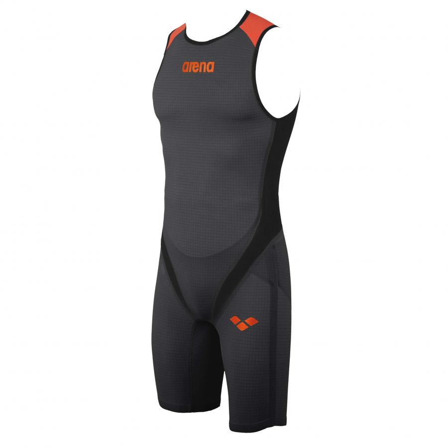 Arena Mens Carbon Pro Black Trisuit with back zip