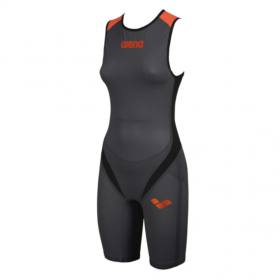 Womens Carbon Pro Back Zip Trisuit in black