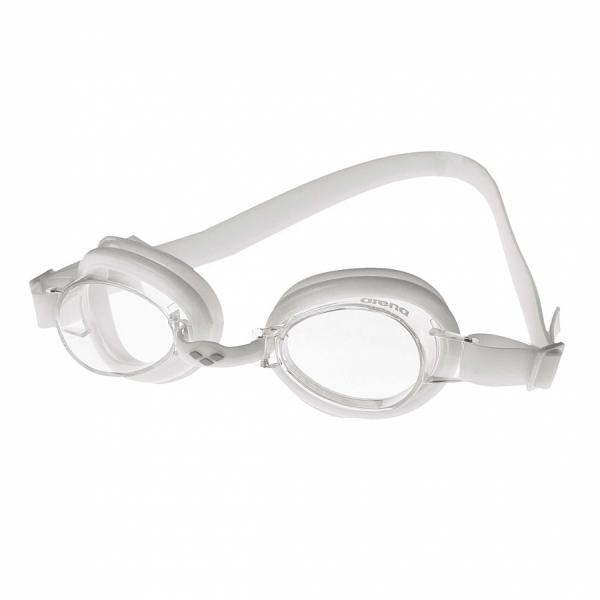 Arena Bubble 2 Junior  Swimming Goggles - White with Clear Lens