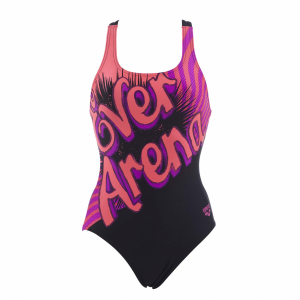 Arena Cartoon One Piece Swimsuit (Black)