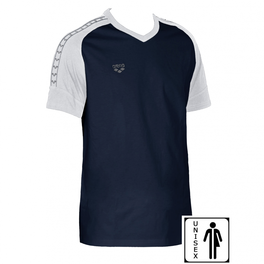 Unisex Arena Clamp T Shirt Navy / White