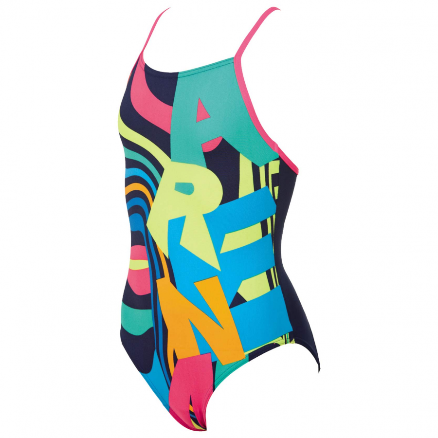 Arena Kaleidoscope Girls Swimsuit - Navy