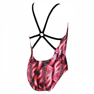 Arena Mabelle Junior Swimsuit - Black / Petunia BACK