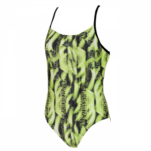 Arena Mabelle Junior Swimsuit - Black / Pistache FRONT