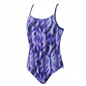 Arena Mabelle Junior Swimsuit - Denim / Dahlia FRONT