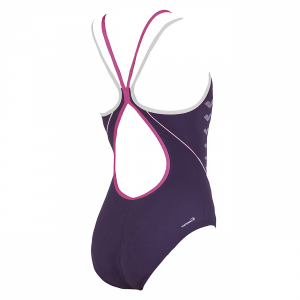 Arena Markel Junior Swimsuit - Plum (Back)