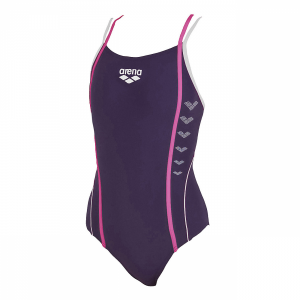 Arena Markel Junior Swimsuit - Plum (Front)