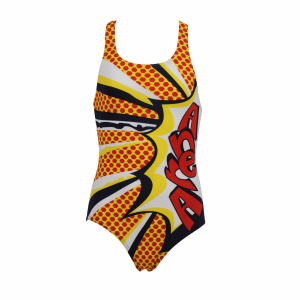 Arena Marseille Junior Swimsuit (Navy / Yellow)