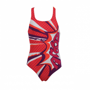Arena Marseille Junior Swimsuit (Purple / Red)