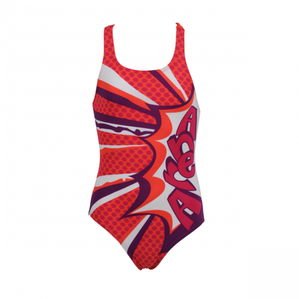 Arena Marseille Junior Swimsuit (Purple / Red)