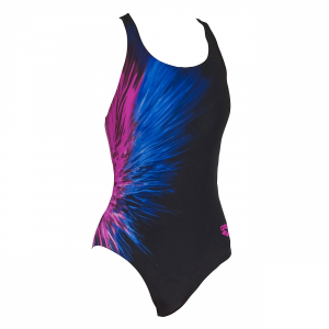 Arena Ladies Swimwear - Montbrison (Black/Fuchsia) Front