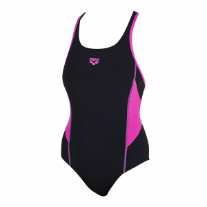 Arena Ladies Moons Black / Fuchsia Swimsuit