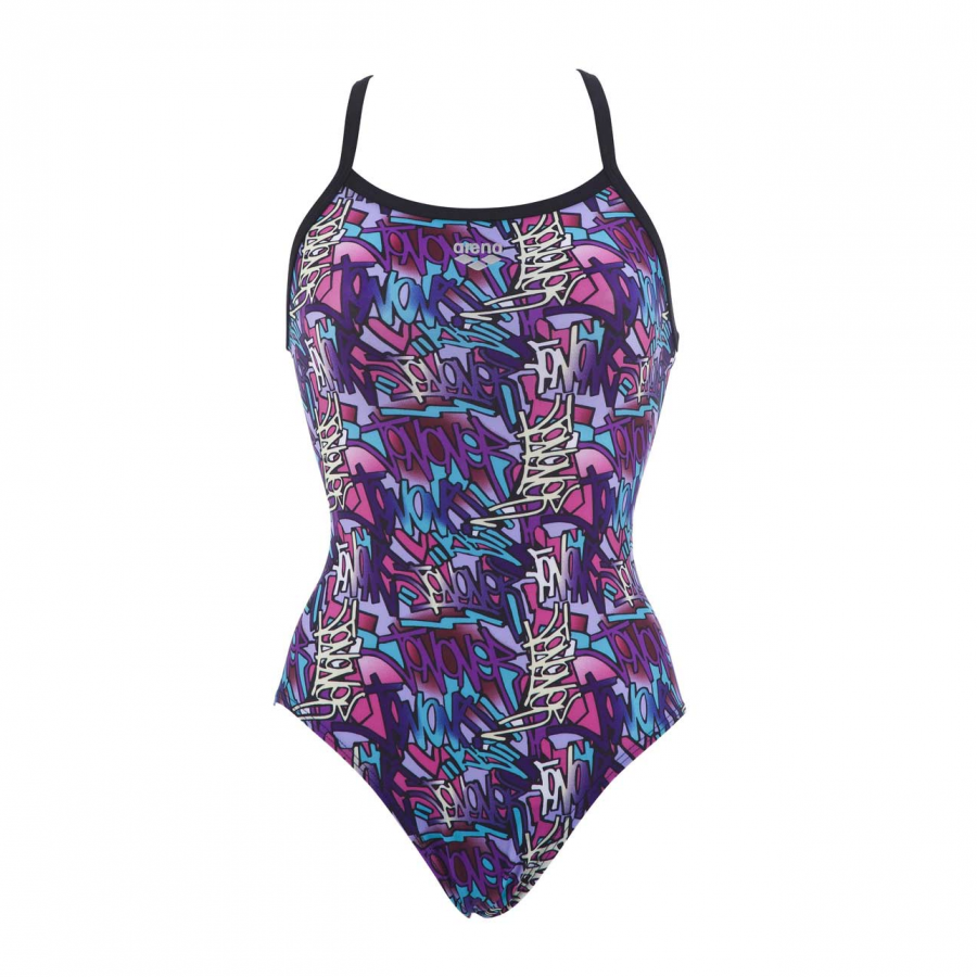 Arena Ladies Murales Swimsuit (Blue / Purple)