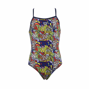 Arena Murales Girls Swimsuit (Yellow Multi)