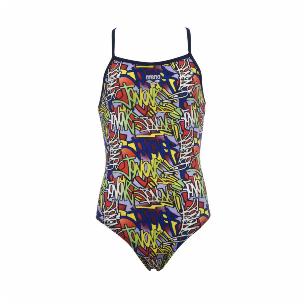 Arena Murales Girls Swimsuit (Yellow Multi)