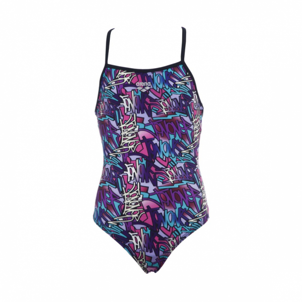 Arena Murales Girls Swimsuit (Purple Multi)
