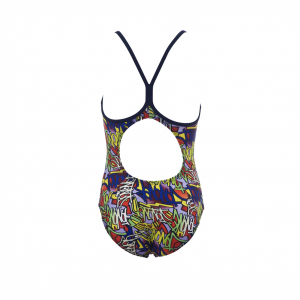 Arena Murales Girls Swimsuit (Yellow Multi)