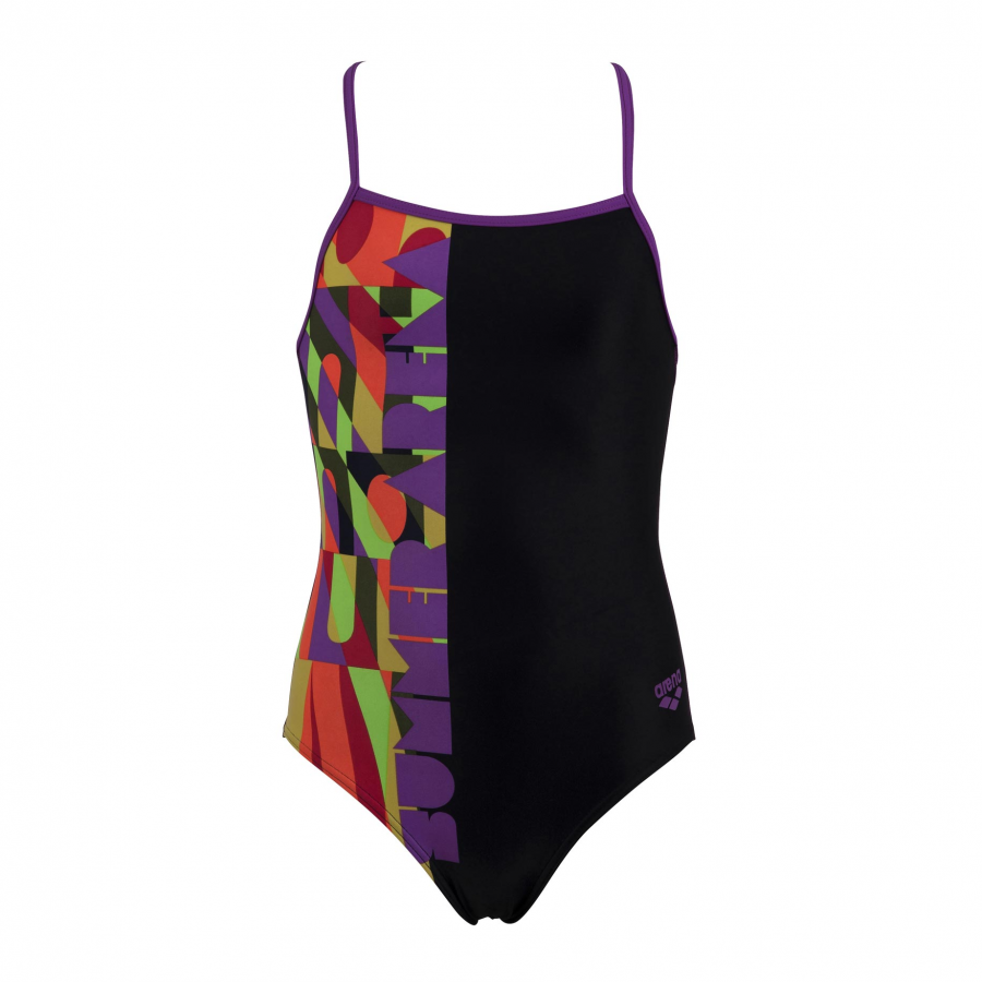 Arena junior girls Summer one piece black swim costume