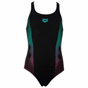 Arena Espiral Girls Black Swimming Costume