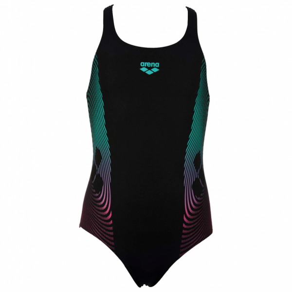 Arena Espiral Girls Black Swimming Costume
