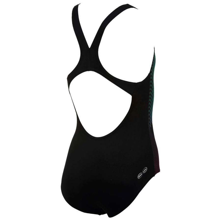 Arena Espiral Girls Black Swimming Costume smart and stylish