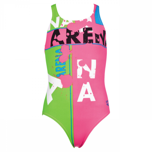 Arena Girls Pink Swimsuit - Woodblock