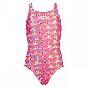 Arena Girls Roller Pink / Multi Swimsuit
