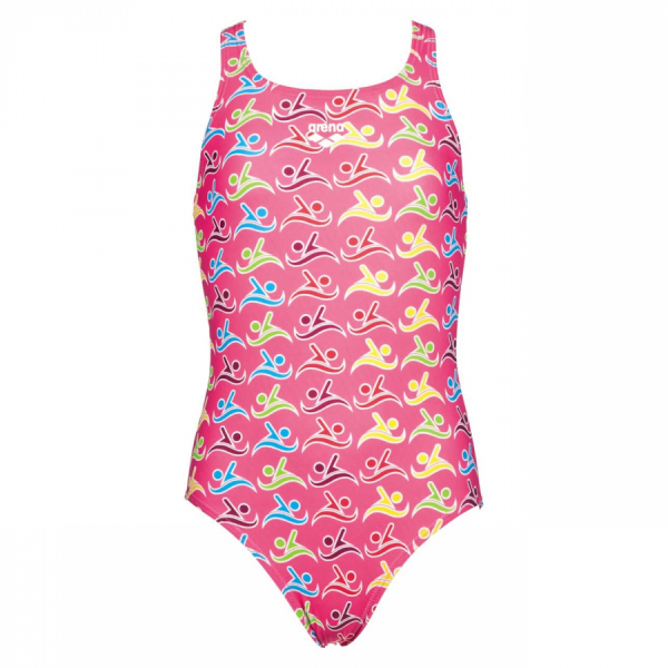 Arena Girls Roller Pink / Multi Swimsuit