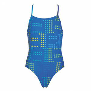 Arena Girls Neon Blue Swimsuit