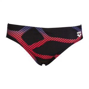 Arena Mens Spider Swim Brief Black Red