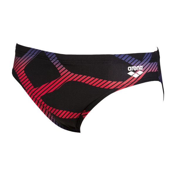 Arena Mens Spider Swim Brief Black Red