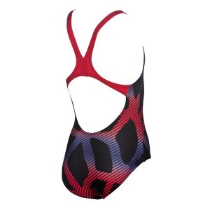 Arena Spider Girls Swimsuit Black Red