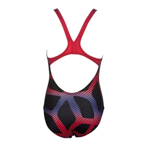Arena Spider Girls Swimsuit Black Red