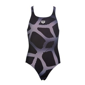 Arena Spider Girls Swimsuit Black Pink