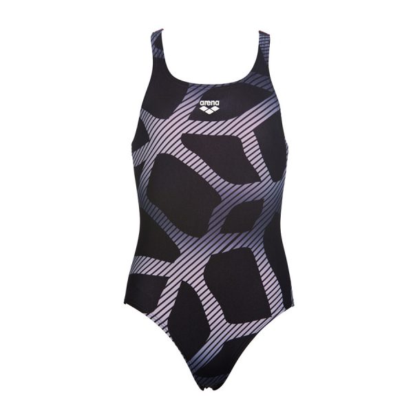Arena Spider Girls Swimsuit Black Pink