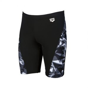 Arena Mens Swim Jammer Black White Shattered Glass
