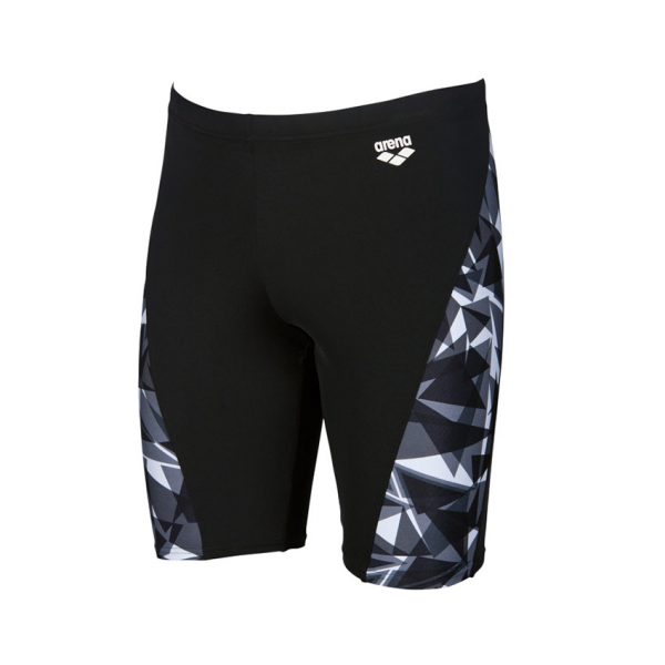 Arena Mens Swim Jammer Black White Shattered Glass