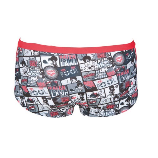 Arena Mens Red Comics Low Waist Swim Shorts