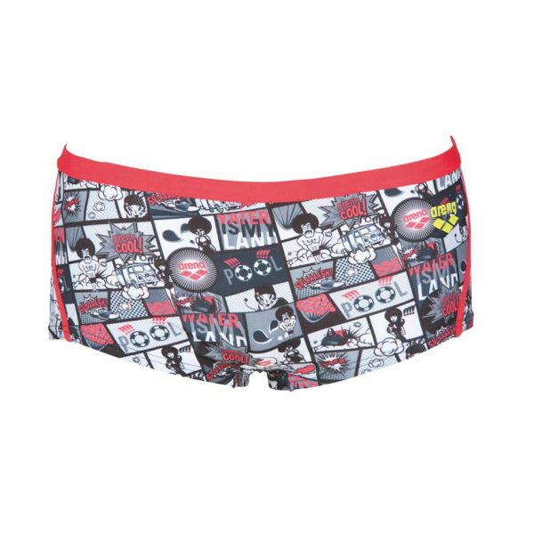 Arena Mens Red Comics Low Waist Swim Shorts
