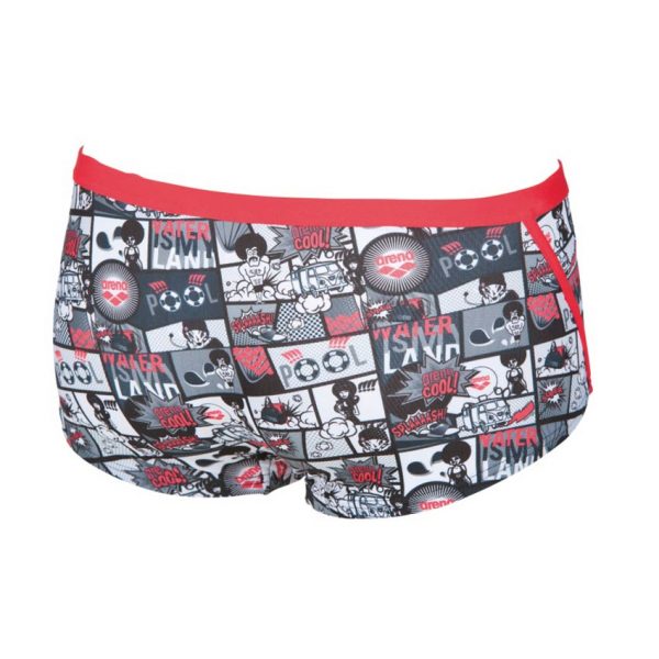 Arena Mens Red Comics Low Waist Swim Shorts