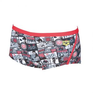 Arena Mens Red Comics Low Waist Swim Shorts