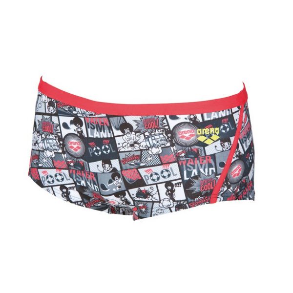 Arena Mens Red Comics Low Waist Swim Shorts