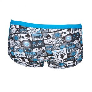 Arena Mens Blue Comics Low Waist Swim Shorts