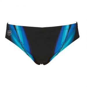 Arena Mens Black Blue Iridiscent Swim Brief