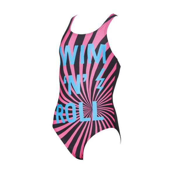 Arena Swim&Roll Girls Swimsuit Black