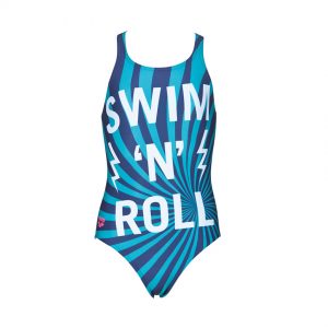 Arena Swim&Roll girls swimsuit blue