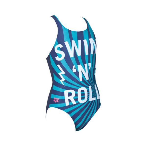 Arena Swim&Roll girls swimsuit blue