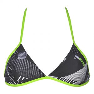 Black Green Arena Triangle Feel Bikini Top