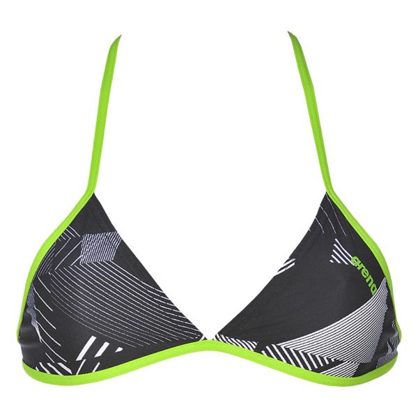 Black Green Arena Triangle Feel Bikini Top